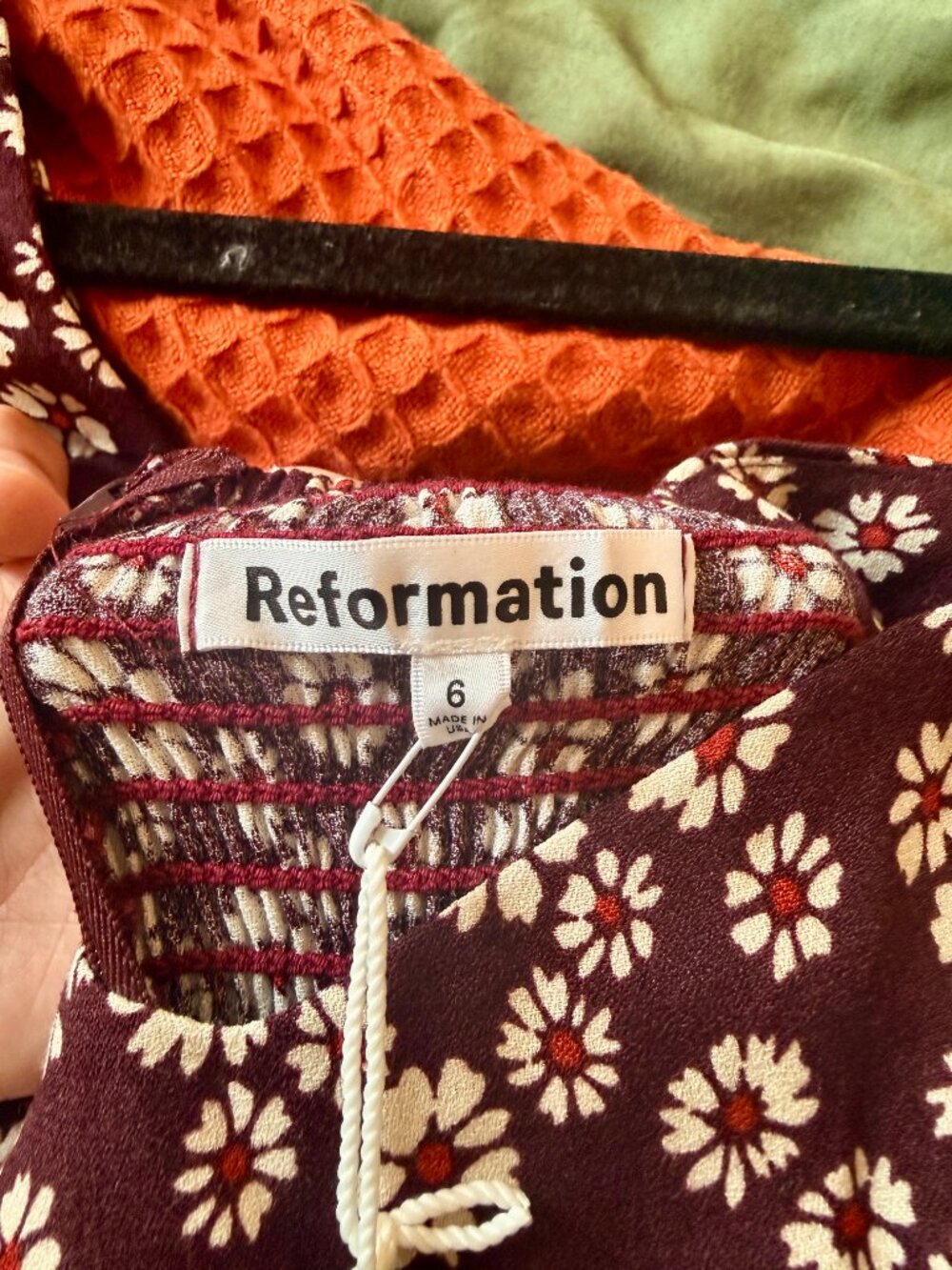 NWT Reformation Tanis Dress - Geena Size 6 - Picture 7 of 9